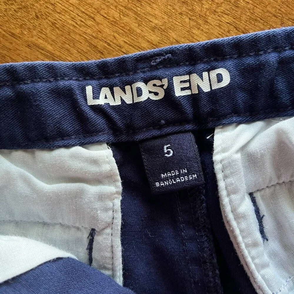Lands' End navy shorts 5-6